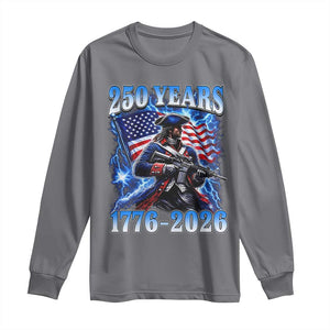 250th Anniversary Yankee Spirit Long Sleeve Shirt 1776 2026 Patriotic Tactical Minuteman US Flag TS10 Charcoal Print Your Wear