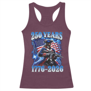 250th Anniversary Yankee Spirit Racerback Tank Top 1776 2026 Patriotic Tactical Minuteman US Flag TS10 Maroon Print Your Wear