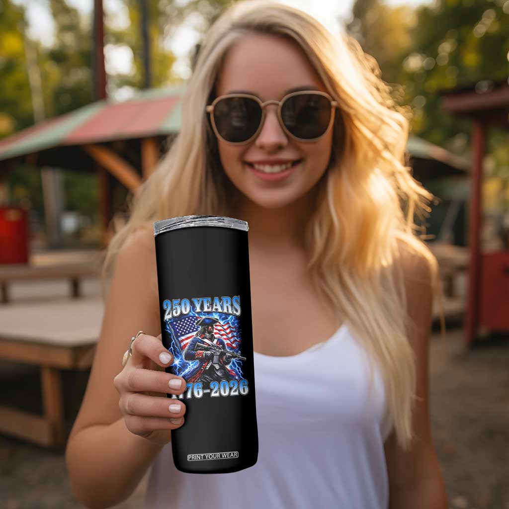 250th Anniversary Yankee Spirit Skinny Tumbler 1776 2026 Patriotic Tactical Minuteman US Flag TS10 Print Your Wear