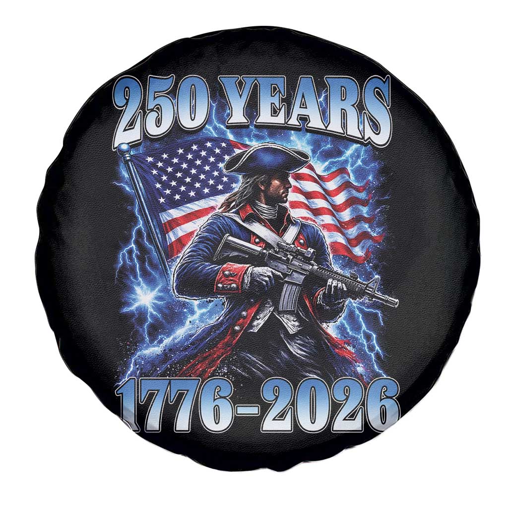 250th Anniversary Yankee Spirit Spare Tire Cover 1776 2026 Patriotic Tactical Minuteman US Flag TS10 Print Your Wear