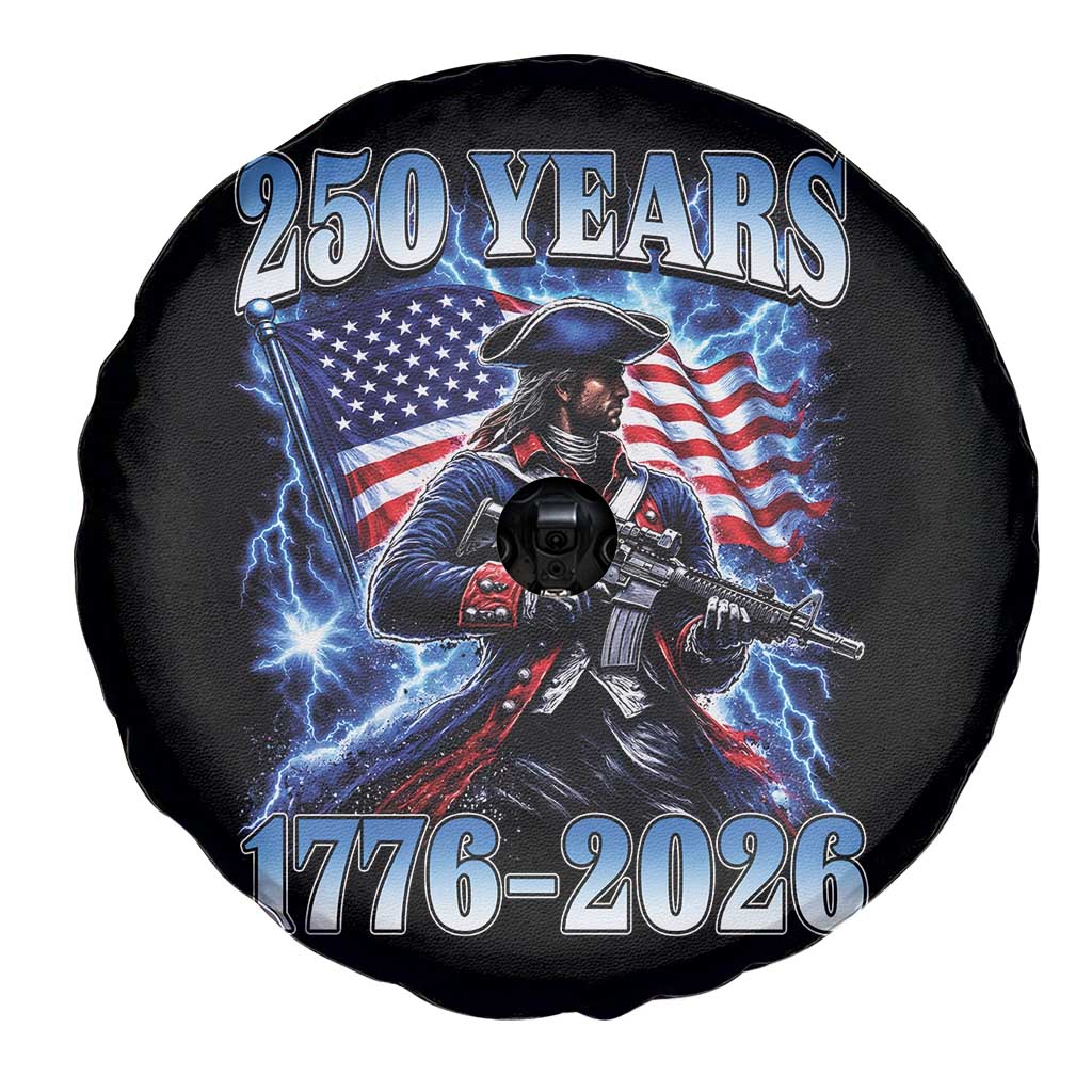250th Anniversary Yankee Spirit Spare Tire Cover 1776 2026 Patriotic Tactical Minuteman US Flag TS10 Print Your Wear
