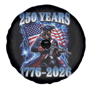 250th Anniversary Yankee Spirit Spare Tire Cover 1776 2026 Patriotic Tactical Minuteman US Flag TS10 Print Your Wear