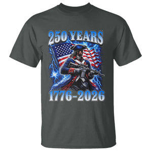 250th Anniversary Yankee Spirit T Shirt 1776 2026 Patriotic Tactical Minuteman US Flag TS10 Dark Heather Print Your Wear