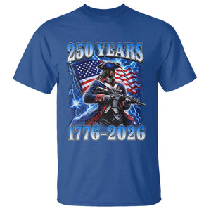 250th Anniversary Yankee Spirit T Shirt 1776 2026 Patriotic Tactical Minuteman US Flag TS10 Royal Blue Print Your Wear