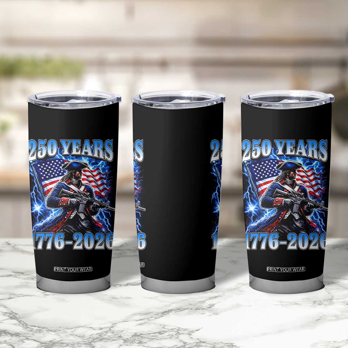 250th Anniversary Yankee Spirit Tumbler Cup 1776 2026 Patriotic Tactical Minuteman US Flag TS10 Print Your Wear