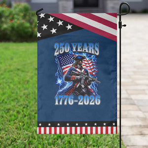 250th Anniversary Yankee Spirit Garden Flag 1776 2026 Patriotic Tactical Minuteman US Flag TS10 Classic Blue Black Print Your Wear