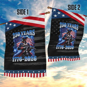 250th Anniversary Yankee Spirit Garden Flag 1776 2026 Patriotic Tactical Minuteman US Flag TS10 Print Your Wear