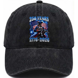 250th Anniversary Yankee Spirit Washed Cotton Baseball Cap 1776 2026 Patriotic Tactical Minuteman US Flag TS10 Print Your Wear