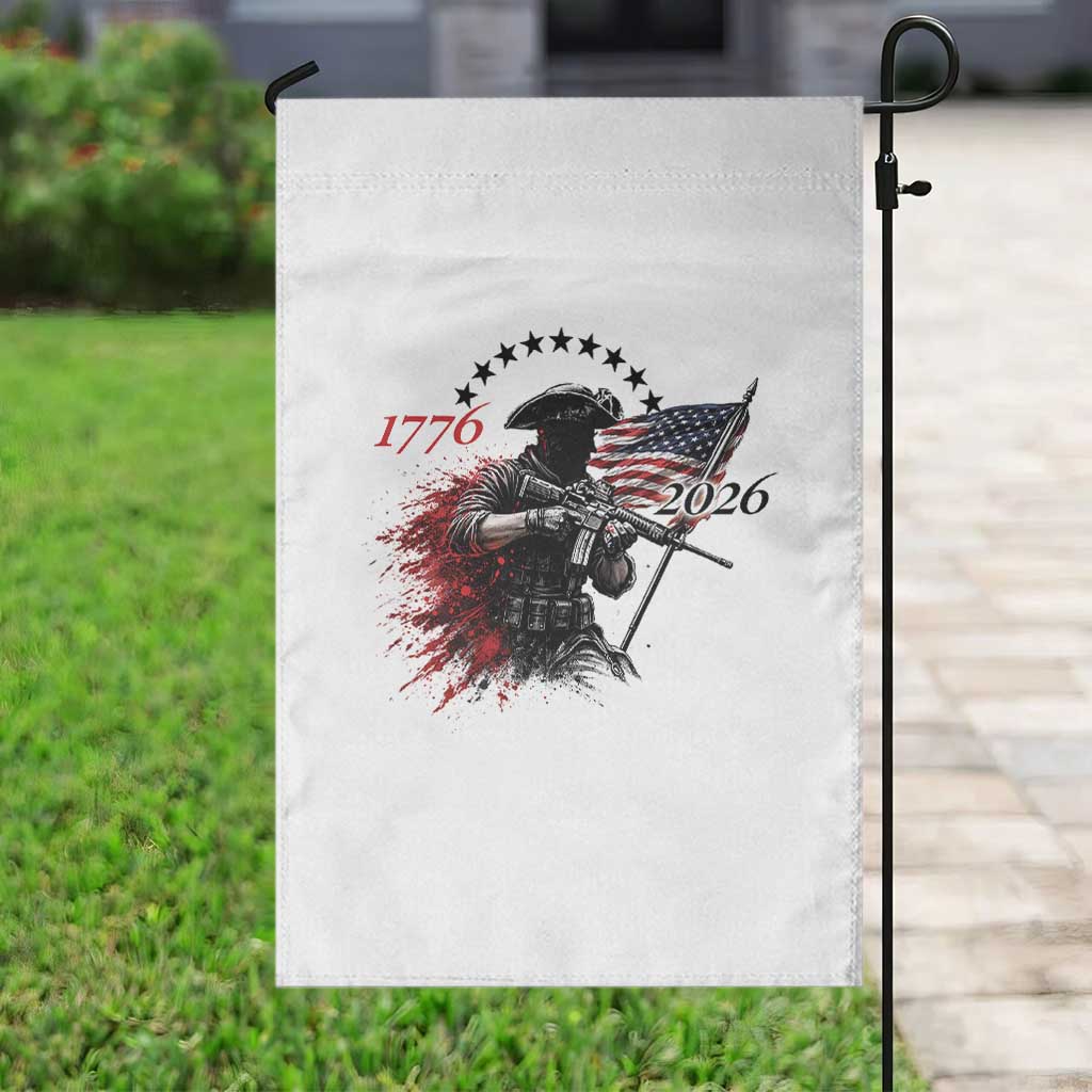 250 Years Anniversary Yankee Spirit Garden Flag 1776 2026 Patriotic Tactical Minuteman Independence Day 4th July US Flag TS10 Print Your Wear