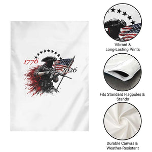 250 Years Anniversary Yankee Spirit Garden Flag 1776 2026 Patriotic Tactical Minuteman Independence Day 4th July US Flag TS10 Print Your Wear