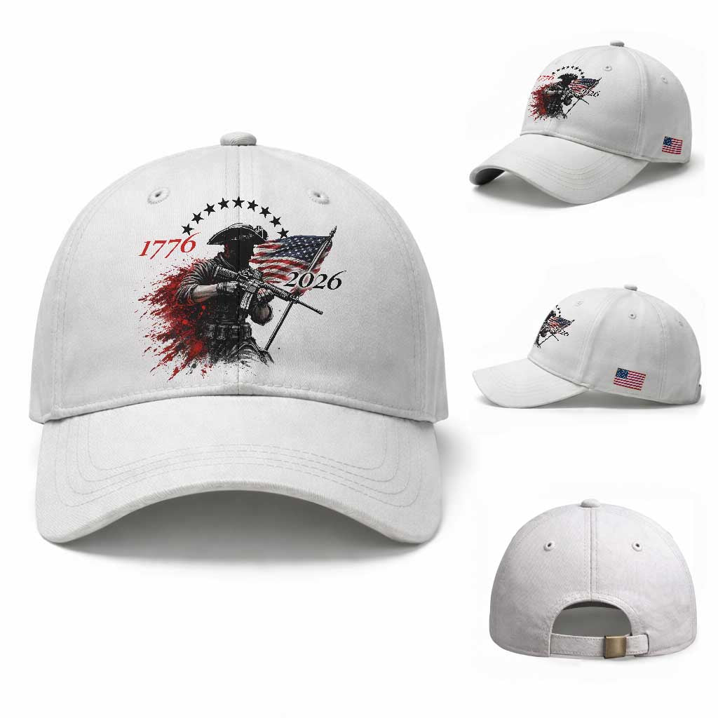250 Years Anniversary Yankee Spirit Baseball Cap 1776 2026 Patriotic Tactical Minuteman Independence Day 4th July US Flag TS10 Baseball Cap Universal Fit White Print Your Wear