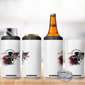 250 Years Anniversary Yankee Spirit 4 in 1 Can Cooler Tumbler 1776 2026 Patriotic Tactical Minuteman Independence Day 4th July US Flag TS10 Print Your Wear