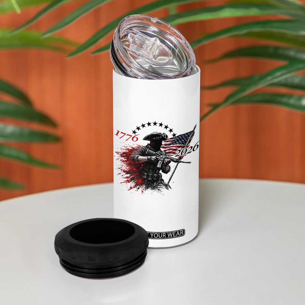 250 Years Anniversary Yankee Spirit 4 in 1 Can Cooler Tumbler 1776 2026 Patriotic Tactical Minuteman Independence Day 4th July US Flag TS10 Print Your Wear