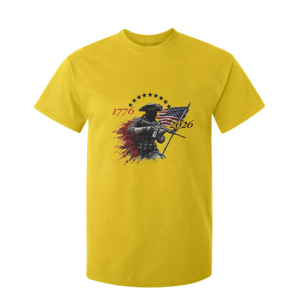 250 Years Anniversary Yankee Spirit T Shirt For Kid 1776 2026 Patriotic Tactical Minuteman Independence Day 4th July US Flag TS10 Daisy Print Your Wear