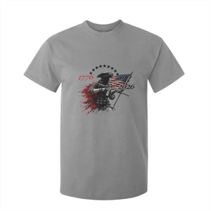 250 Years Anniversary Yankee Spirit T Shirt For Kid 1776 2026 Patriotic Tactical Minuteman Independence Day 4th July US Flag TS10 Sport Gray Print Your Wear