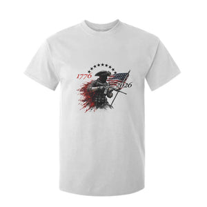 250 Years Anniversary Yankee Spirit T Shirt For Kid 1776 2026 Patriotic Tactical Minuteman Independence Day 4th July US Flag TS10 White Print Your Wear