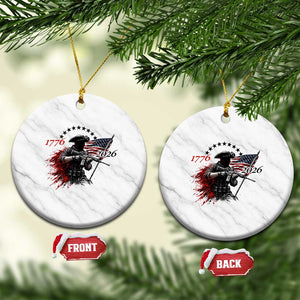 250 Years Anniversary Yankee Spirit Ceramic Ornament 1776 2026 Patriotic Tactical Minuteman Independence Day 4th July US Flag TS10 1pc White Marble Print Your Wear