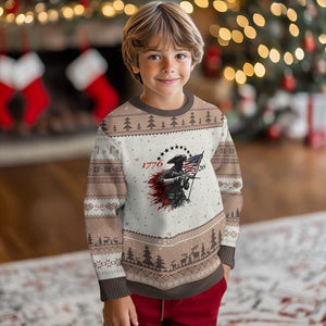 250 Years Anniversary Yankee Spirit Ugly Christmas Sweater 1776 2026 Patriotic Tactical Minuteman Independence Day 4th July US Flag TS10 Mocha Mousse Print Your Wear
