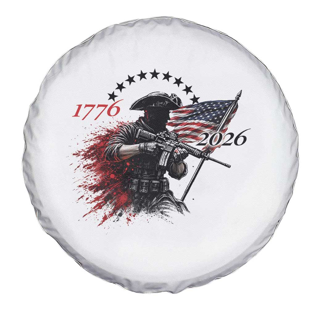 250 Years Anniversary Yankee Spirit Spare Tire Cover 1776 2026 Patriotic Tactical Minuteman Independence Day 4th July US Flag TS10 Print Your Wear