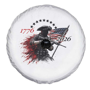 250 Years Anniversary Yankee Spirit Spare Tire Cover 1776 2026 Patriotic Tactical Minuteman Independence Day 4th July US Flag TS10 Print Your Wear