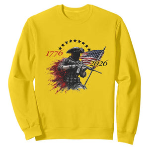 250 Years Anniversary Yankee Spirit Sweatshirt 1776 2026 Patriotic Tactical Minuteman Independence Day 4th July US Flag TS10 Daisy Print Your Wear