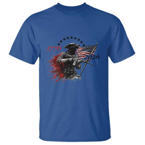 250 Years Anniversary Yankee Spirit T Shirt 1776 2026 Patriotic Tactical Minuteman Independence Day 4th July US Flag TS10 Royal Blue Print Your Wear