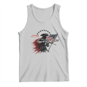 250 Years Anniversary Yankee Spirit Tank Top 1776 2026 Patriotic Tactical Minuteman Independence Day 4th July US Flag TS10 Ash Print Your Wear