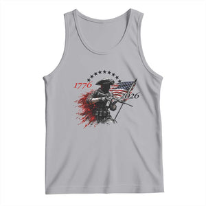 250 Years Anniversary Yankee Spirit Tank Top 1776 2026 Patriotic Tactical Minuteman Independence Day 4th July US Flag TS10 Athletic Heather Print Your Wear