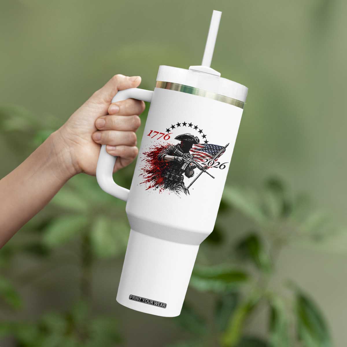250 Years Anniversary Yankee Spirit Tumbler With Handle 1776 2026 Patriotic Tactical Minuteman Independence Day 4th July US Flag TS10 Print Your Wear