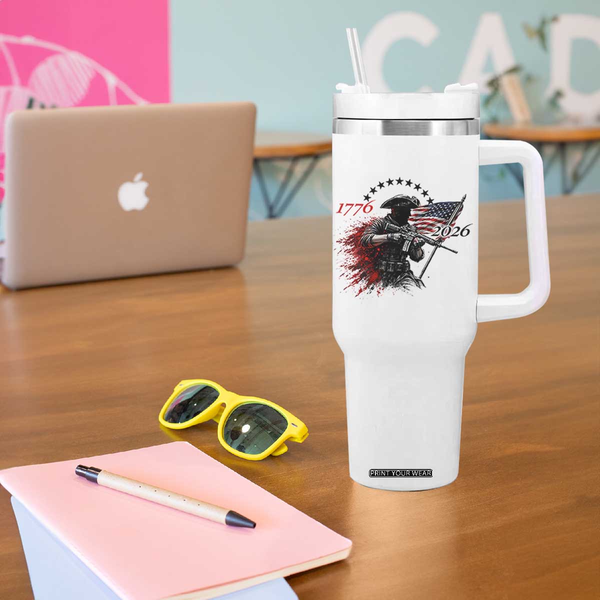250 Years Anniversary Yankee Spirit Tumbler With Handle 1776 2026 Patriotic Tactical Minuteman Independence Day 4th July US Flag TS10 Print Your Wear