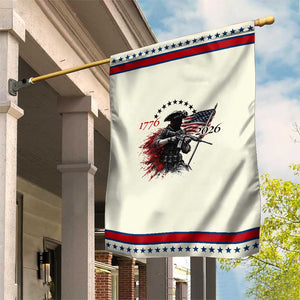 250 Years Anniversary Yankee Spirit Garden Flag 1776 2026 Patriotic Tactical Minuteman Independence Day 4th July US Flag TS10 Modern Beige Red Print Your Wear