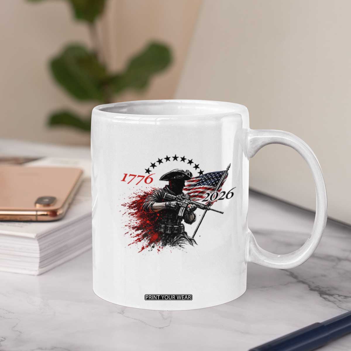 250 Years Anniversary Yankee Spirit Coffee Mug 1776 2026 Patriotic Tactical Minuteman Independence Day 4th July US Flag TS10 Print Your Wear
