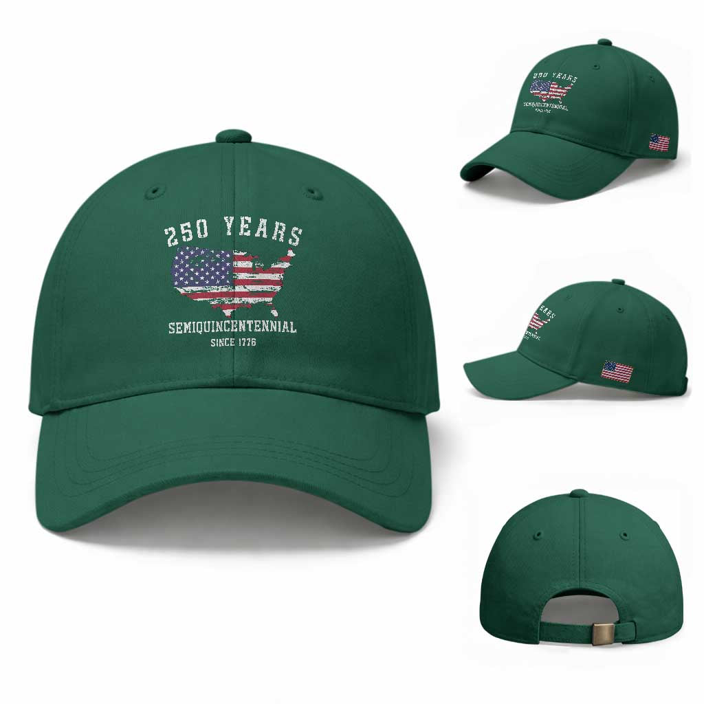 USA 250th Anniversary Baseball Cap United States Semiquincentennial 1776 2026 Patriotic Independence Day TS10 Baseball Cap Universal Fit Irish Green Print Your Wear