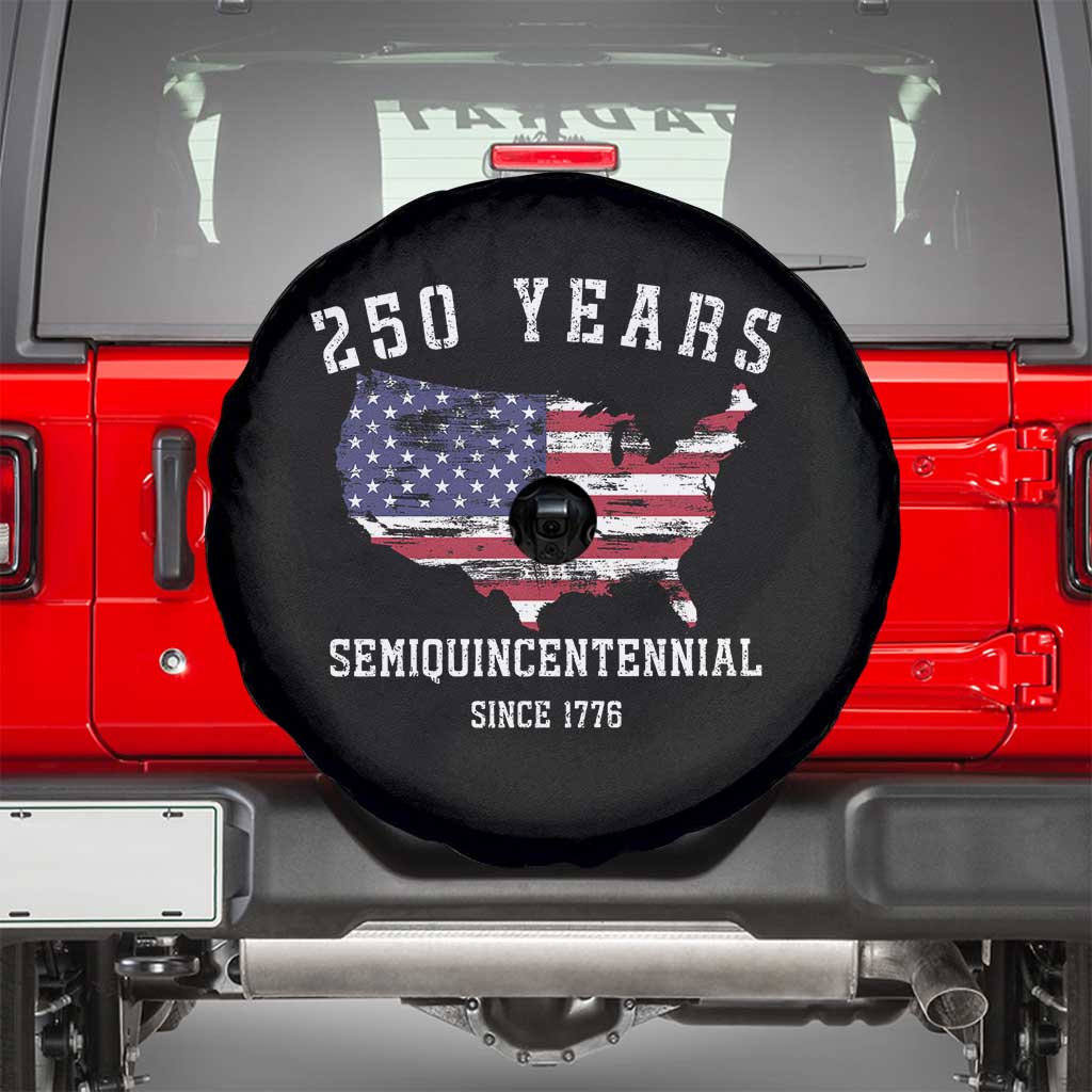 USA 250th Anniversary Spare Tire Cover United States Semiquincentennial 1776 2026 Patriotic Independence Day TS10 Black Print Your Wear