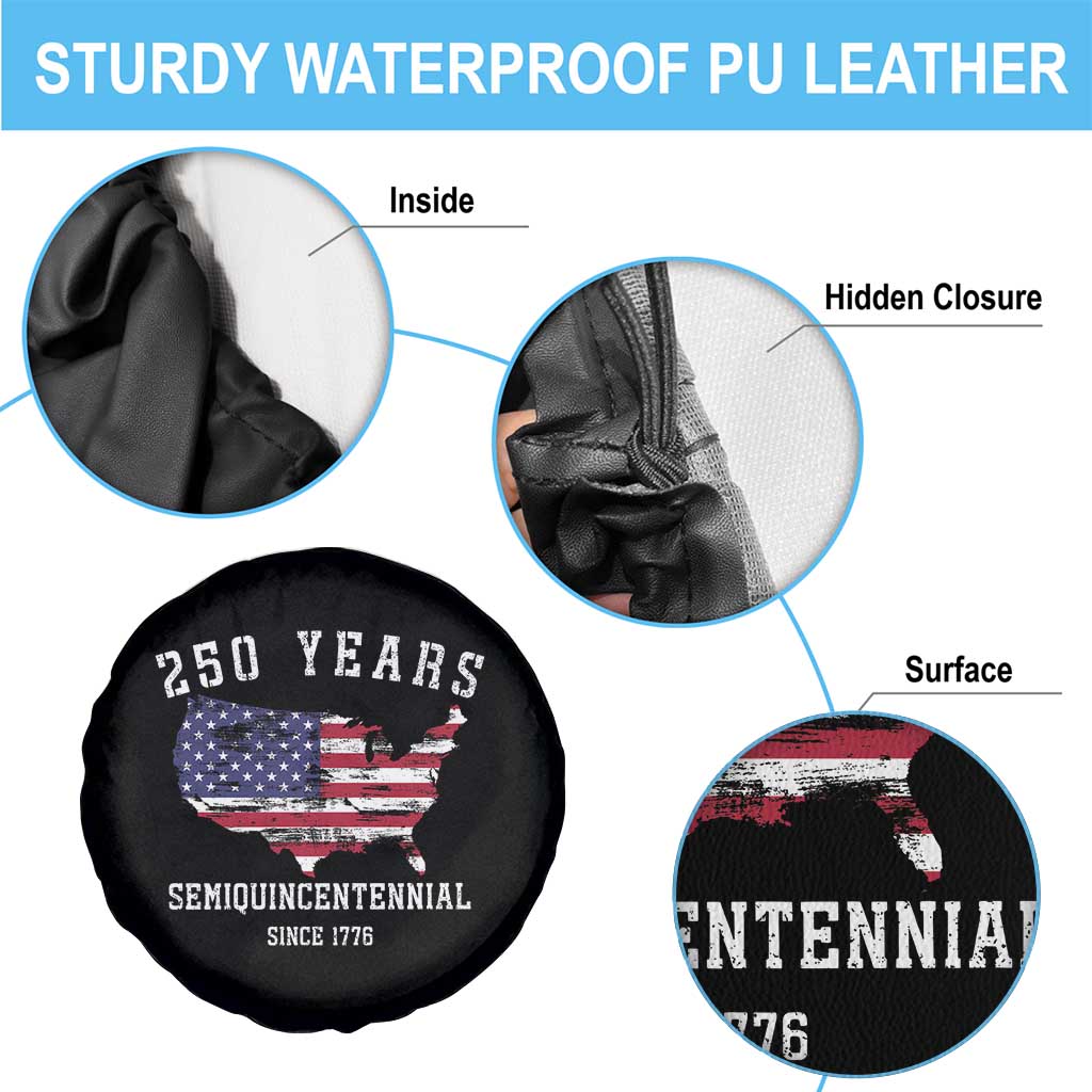 USA 250th Anniversary Spare Tire Cover United States Semiquincentennial 1776 2026 Patriotic Independence Day TS10 Print Your Wear