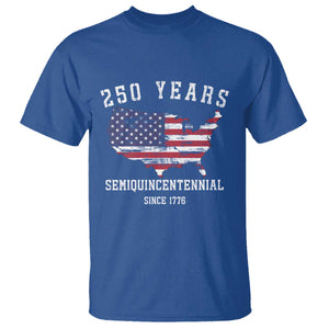 USA 250th Anniversary T Shirt United States Semiquincentennial 1776 2026 Patriotic Independence Day TS10 Royal Blue Print Your Wear