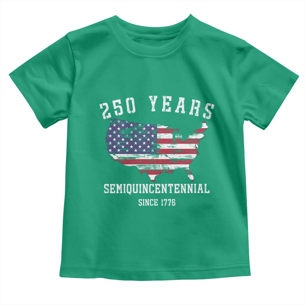 USA 250th Anniversary Toddler T Shirt United States Semiquincentennial 1776 2026 Patriotic Independence Day TS10 Irish Green Print Your Wear