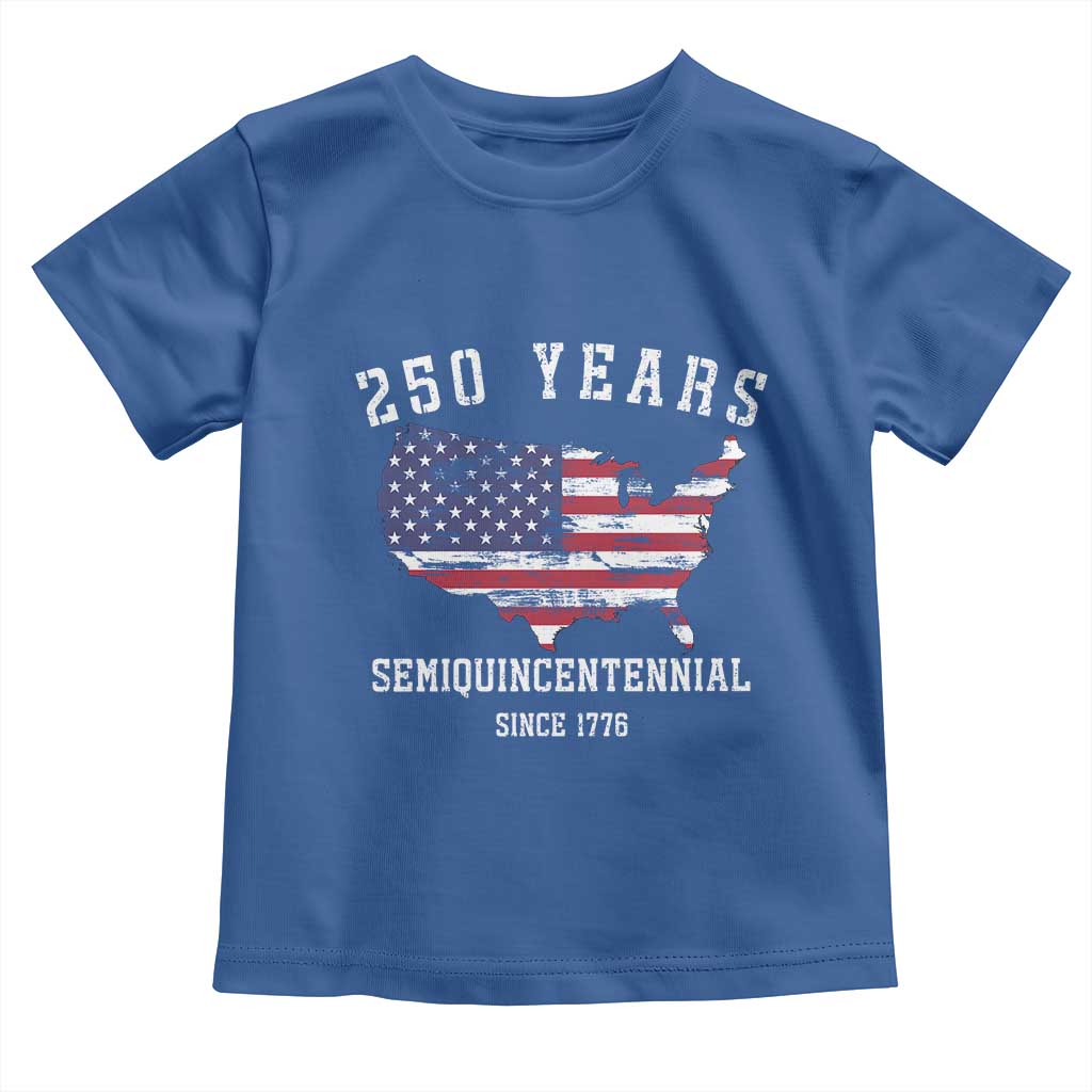 USA 250th Anniversary Toddler T Shirt United States Semiquincentennial 1776 2026 Patriotic Independence Day TS10 Royal Blue Print Your Wear