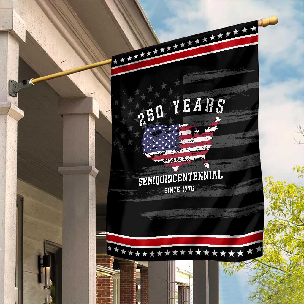 USA 250th Anniversary Garden Flag United States Semiquincentennial 1776 2026 Patriotic Independence Day TS10 Distressed Black Red Print Your Wear