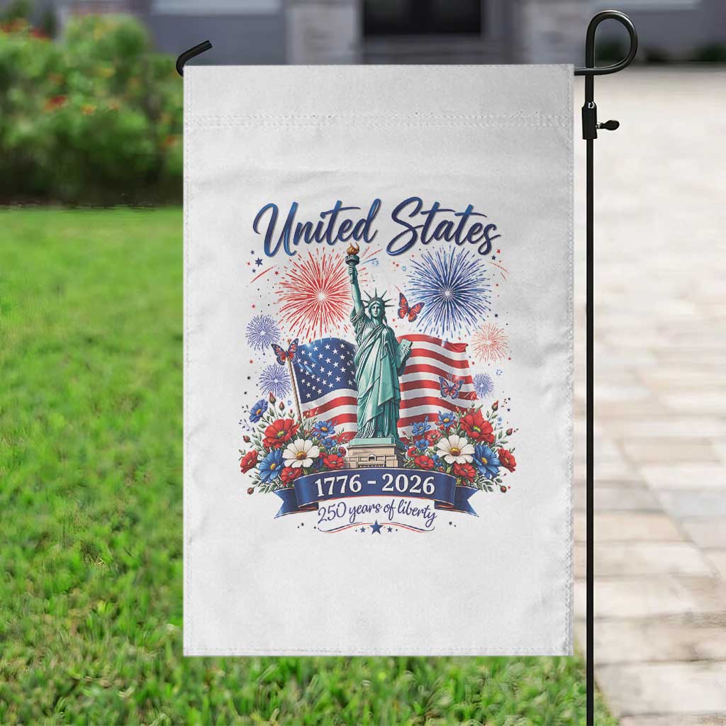 250th Anniversary USA Garden Flag Patriotic Liberty Floral 250 Years American 4th July 1776 2026 TS10 Print Your Wear