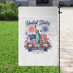 250th Anniversary USA Garden Flag Patriotic Liberty Floral 250 Years American 4th July 1776 2026 TS10 Print Your Wear