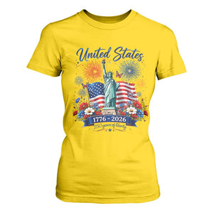 250th Anniversary USA T Shirt For Women Patriotic Liberty Floral 250 Years American 4th July 1776 2026 TS10 Daisy Print Your Wear