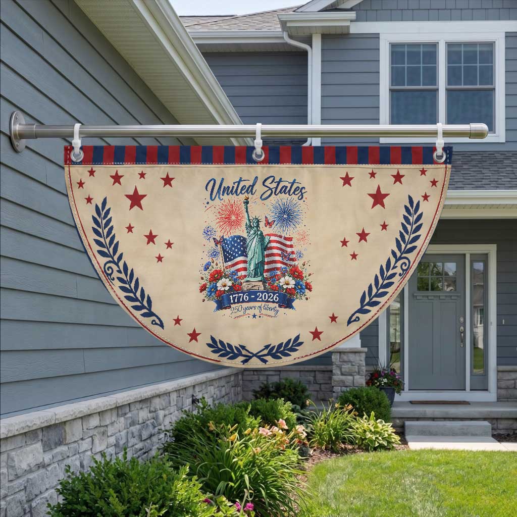 250th Anniversary USA Patriotic Fan Flag Liberty Floral 250 Years American 4th July 1776 2026