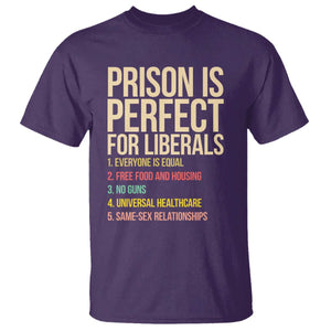 Prison Is Perfect For Liberals T Shirt Funny Anti Liberal Quote Satire Statement Subtle FDT Political Humor