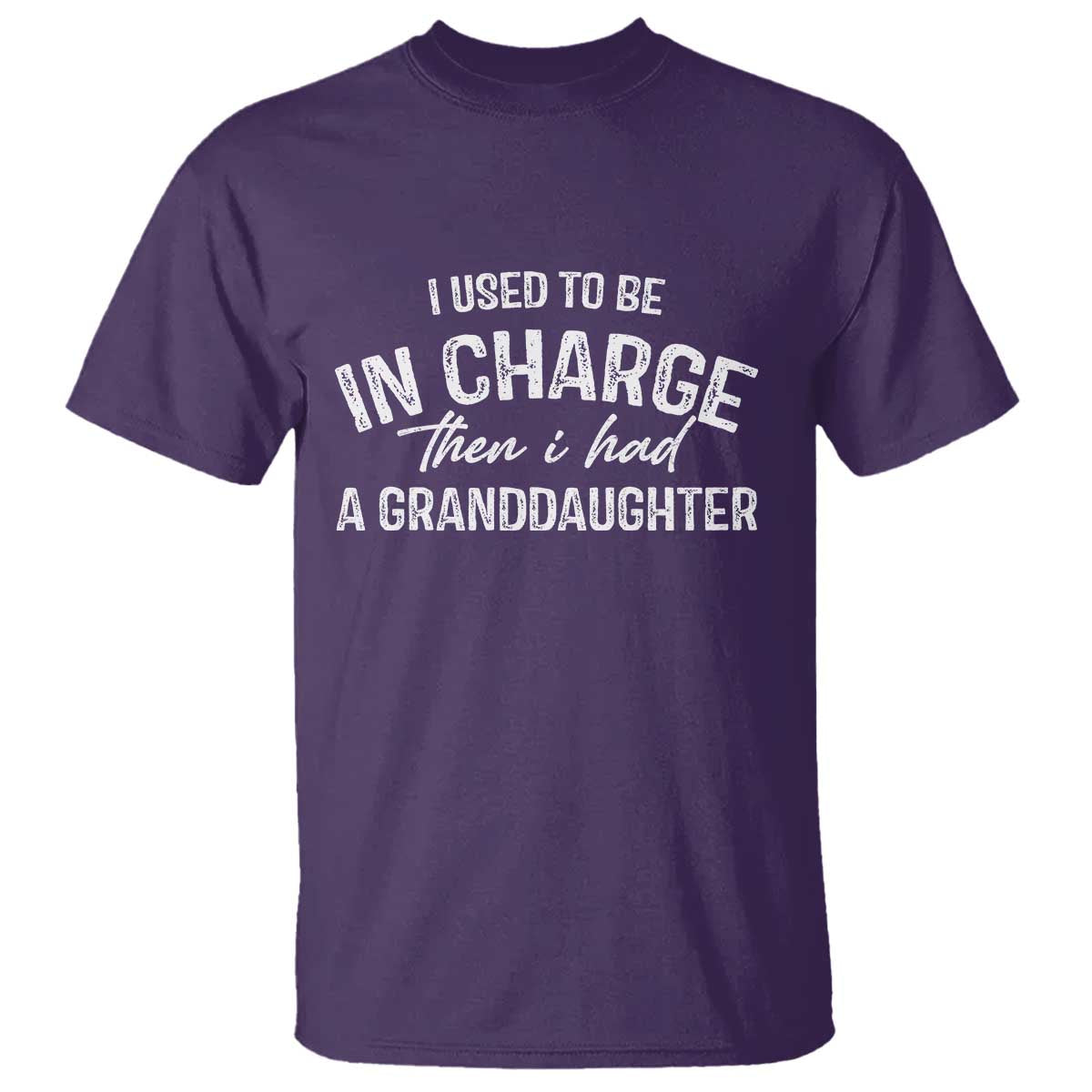 I Used To Be in Charge Then I Had A Granddaughter T Shirt Funny Man Saying Gag Gift Birthday Grandpa Fathers Day