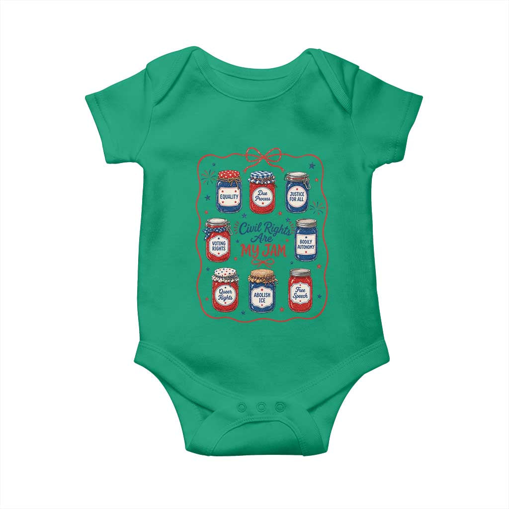 Civil Rights Are My Jam Baby Onesie Liberal Values 4th Of July Equal Rights Feminist LGBT Ally