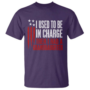 I Used To Be in Charge Then I Had A Granddaughter T Shirt Funny Saying Gag Gift Birthday Grandpa Fathers Day US Flag