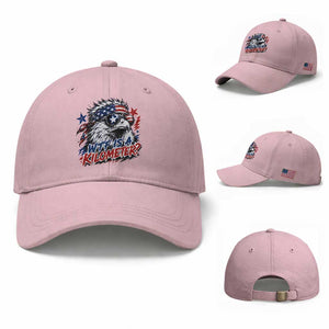 Funny 4th Of July WTF Is A Kilometer Baseball Cap Vintage USA Meme Patriotic Eagle Humor Independence Day