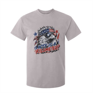 Funny 4th Of July WTF Is A Kilometer T Shirt For Kid Vintage USA Meme Patriotic Eagle Humor Independence Day