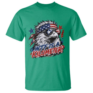 Funny 4th Of July WTF Is A Kilometer T Shirt Vintage USA Meme Patriotic Eagle Humor Independence Day TS10 Irish Green Print Your Wear